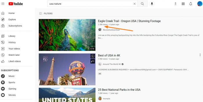 Way to find the most viewed videos by categories
