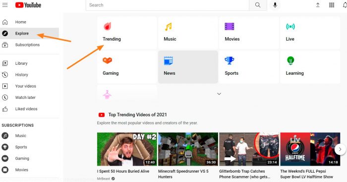 Easy way how to watch trending videos on YouTube